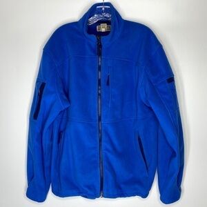 Duluth Trading Blue Shoreman Basic Fleece Jacket Medium